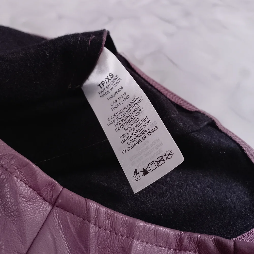 GARAGE Faux Leather Purple Crop Top - Picture 6 of 6